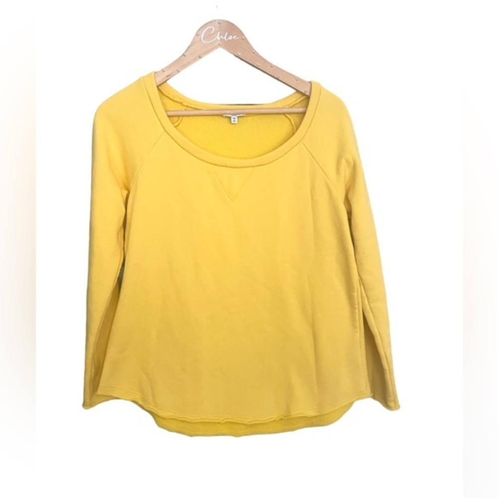 Splendid super soft crew neck pullover sunshine‎ yellow sweatshirt, size small
